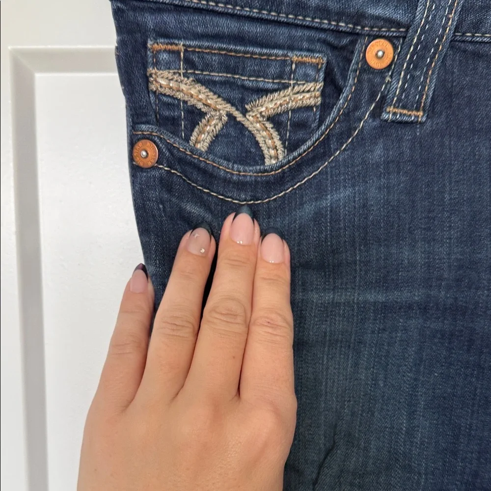 Buckle Women's Deep Indigo Flare Jeans - Picture 8 of 8